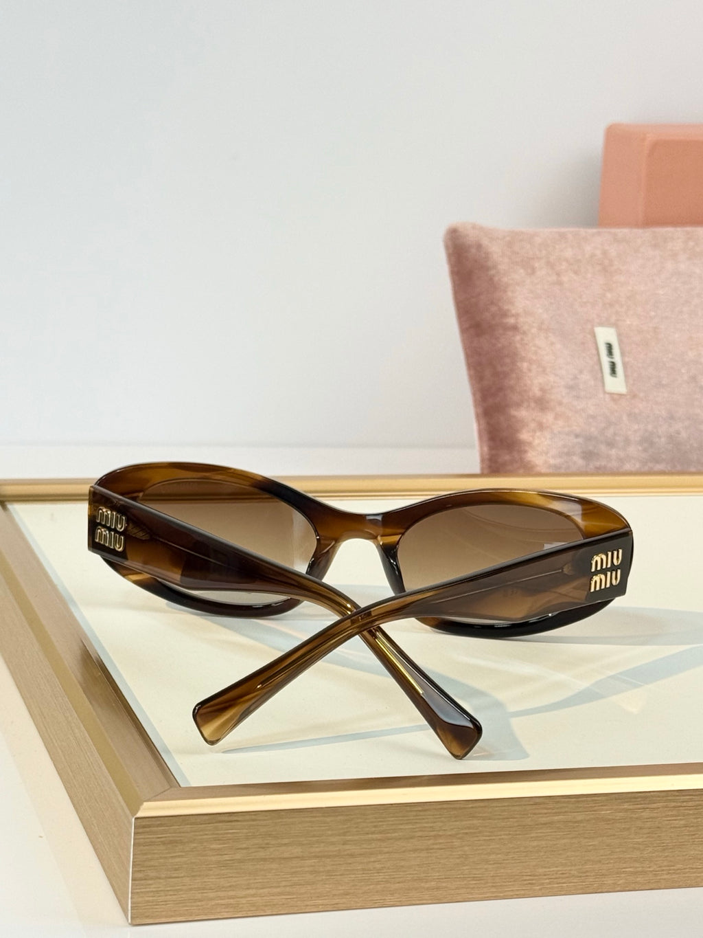 Miu Miu MU C02S Oval Wrap Sunglasses