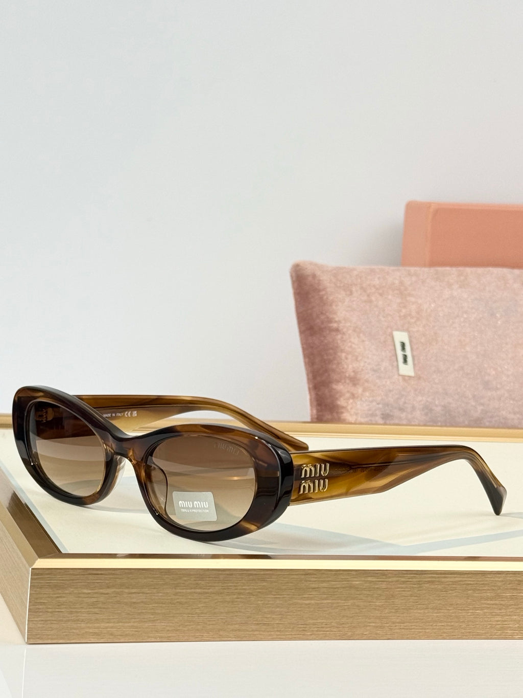 Miu Miu MU C02S Oval Wrap Sunglasses