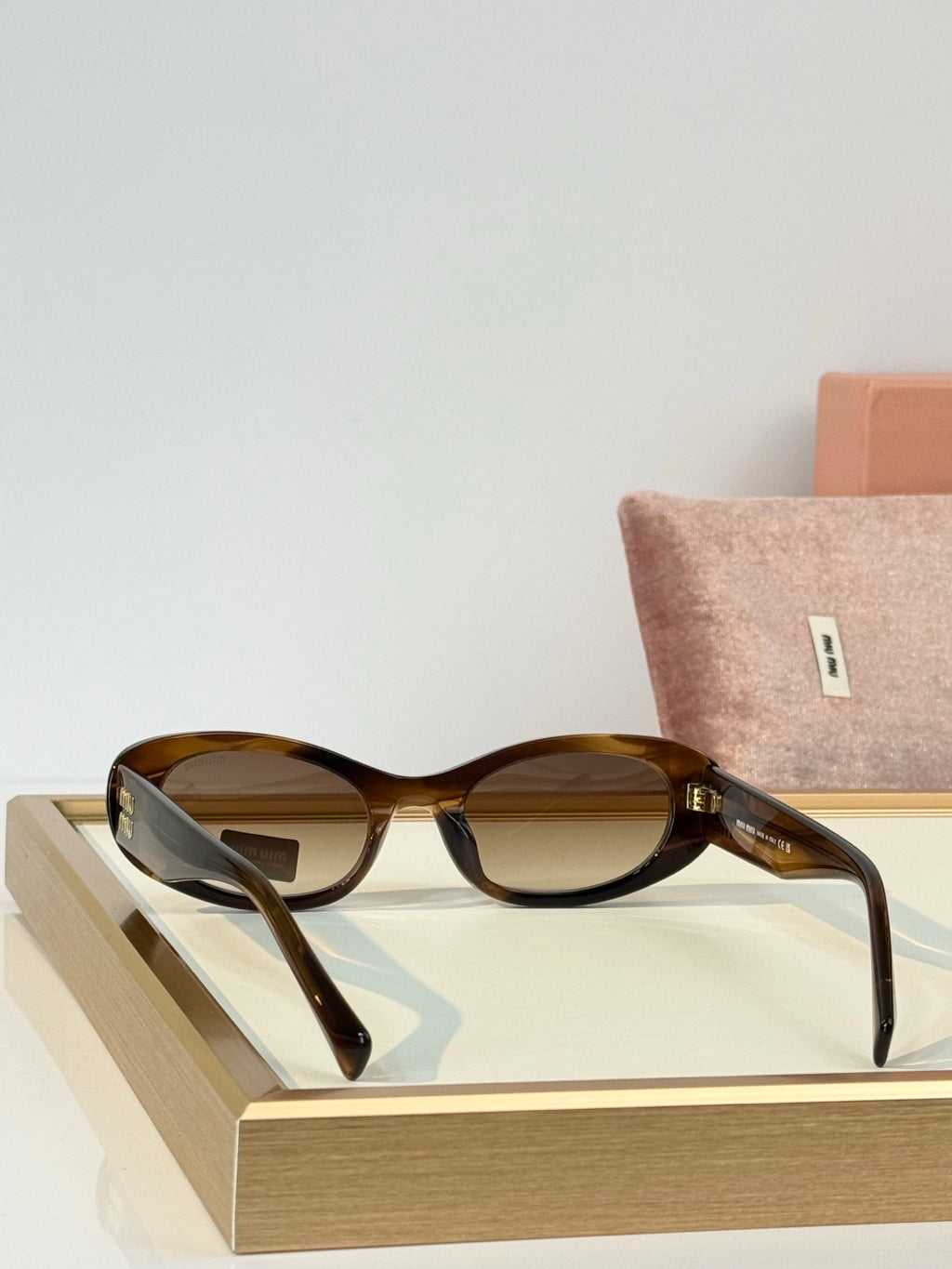 Miu Miu MU C02S Oval Wrap Sunglasses