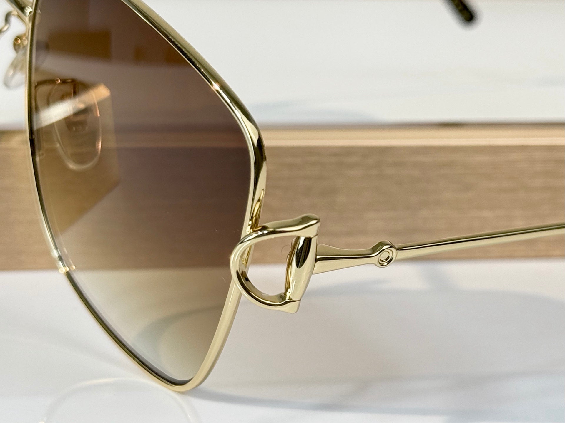 Gucci Oversized Square Metal Sunglasses