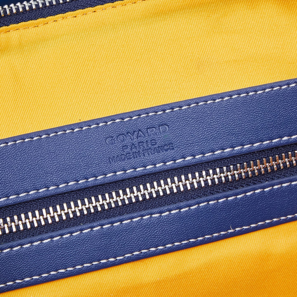 Goyard Boeing 55 Travel Bag – Navy Blue Goyardine Canvas Cobalt Leather Silver Hardware