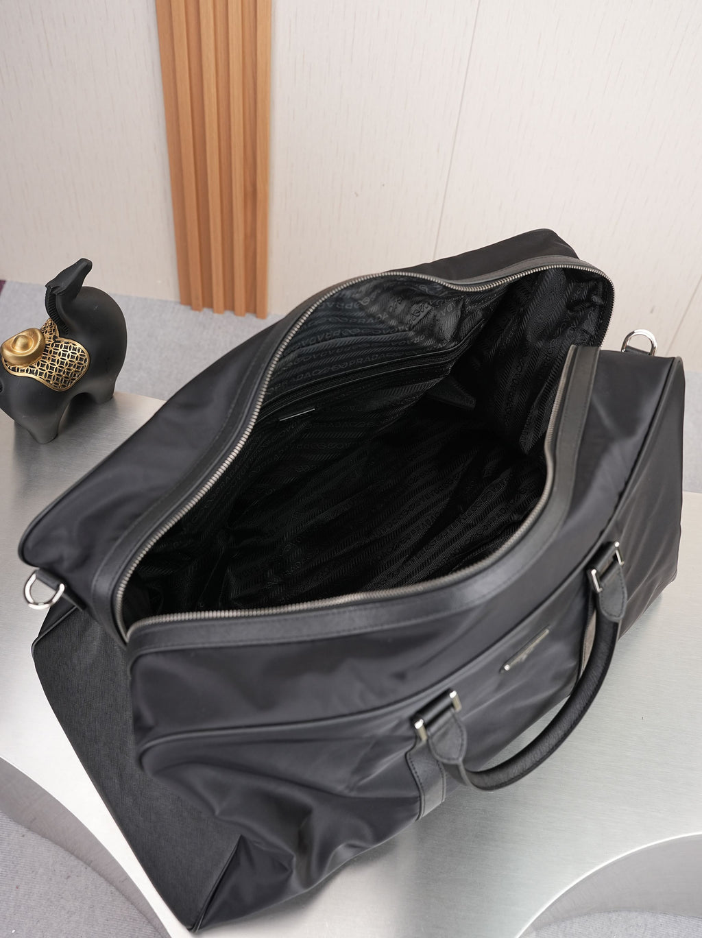 Prada Re-Nylon Large Travel Duffle Bag – Black