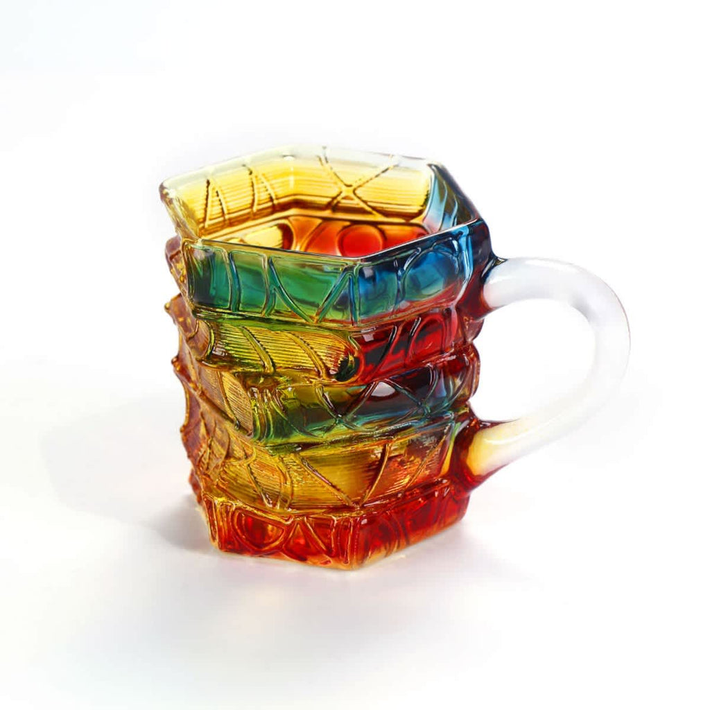 Vintage Stacked Books Glass Mug
