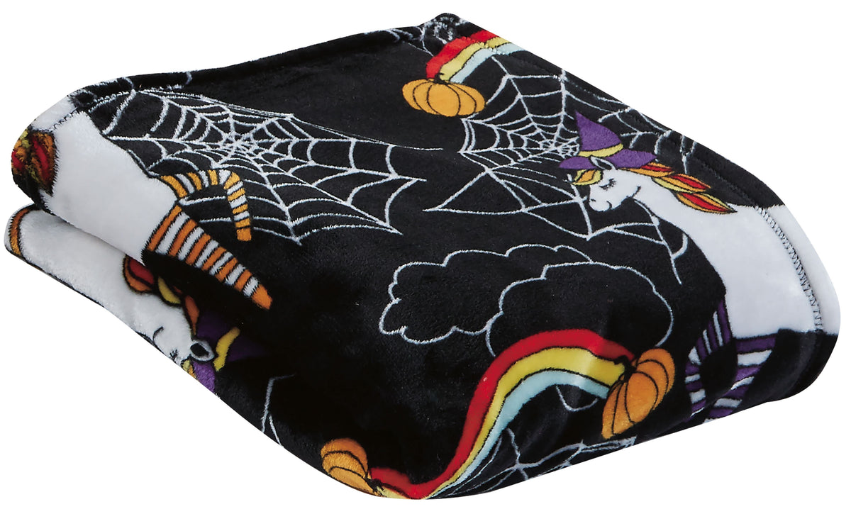 Noble House Black Unicorn Throw Blanket