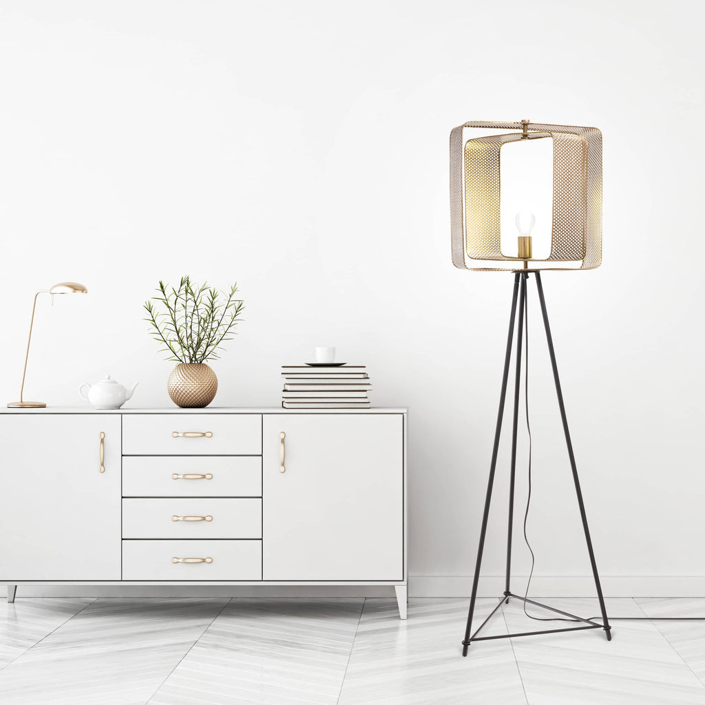 River of Goods Golden Floor Lamp