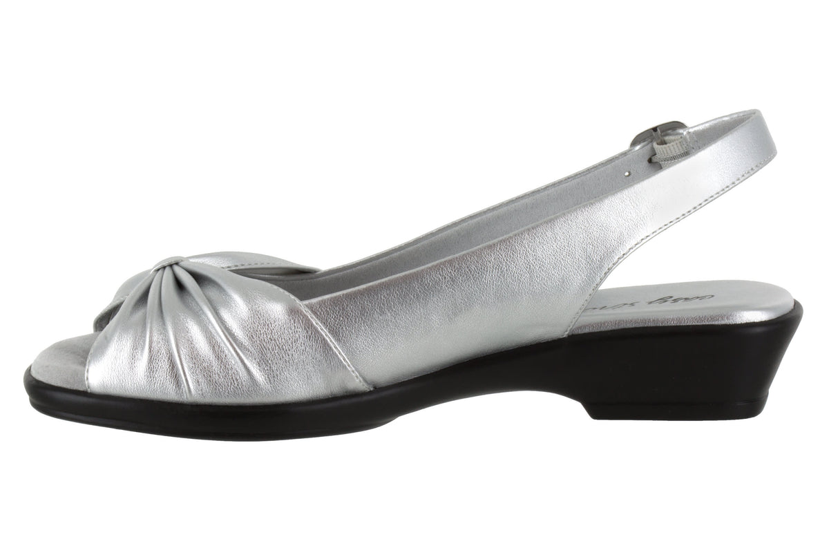 Easy Street Women's Fantasia Silver Slingback Sandals
