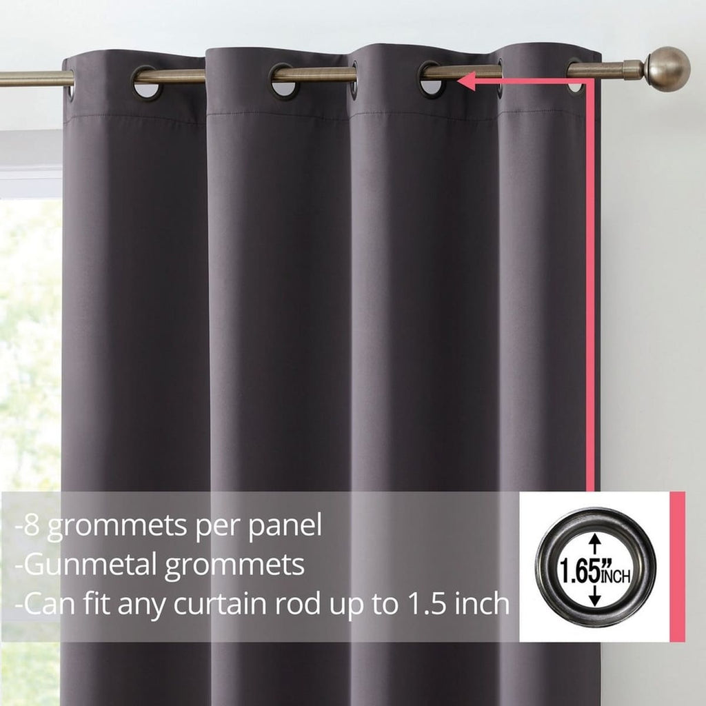 Thd Cambridge 100% Blackout Total Privacy Grommet Window Treatment Curtain Panels - Set of 2