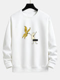 Banana Print Relax Fit Sweatshirt