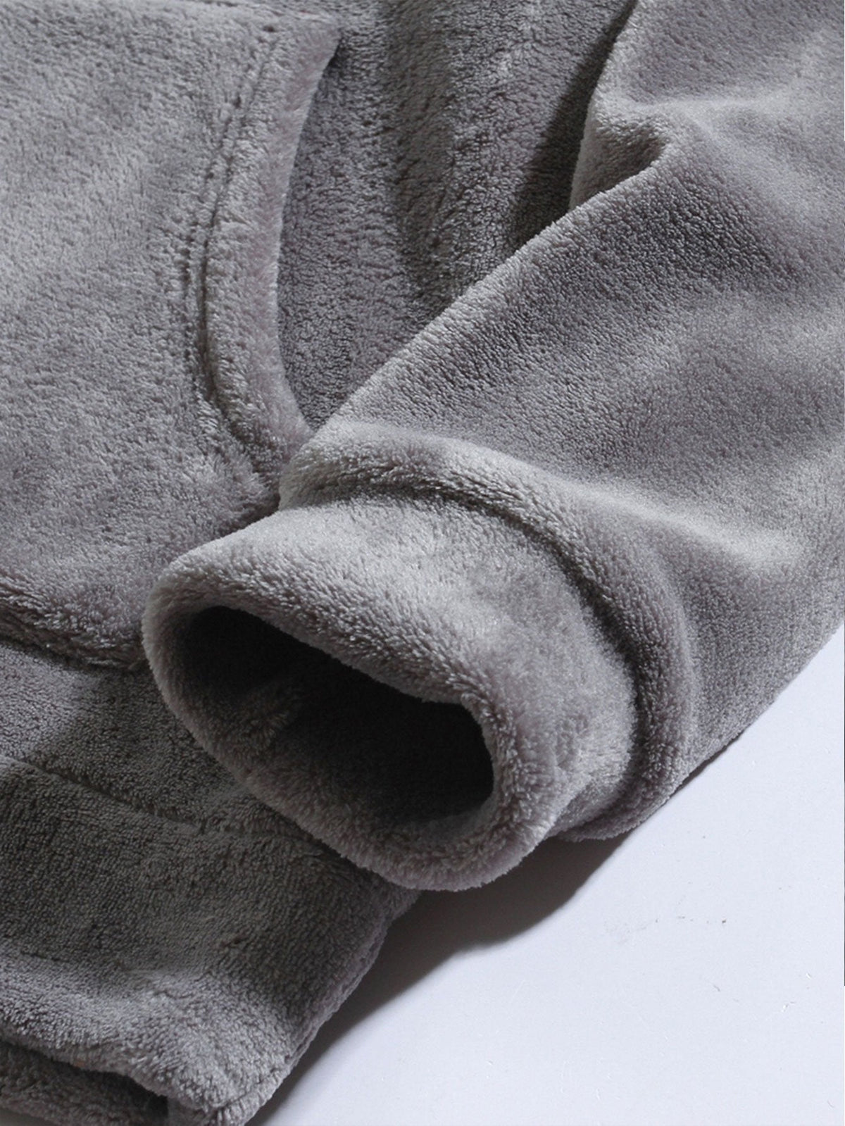 Relax Fit Teddy Fleece Hoodie With Ears