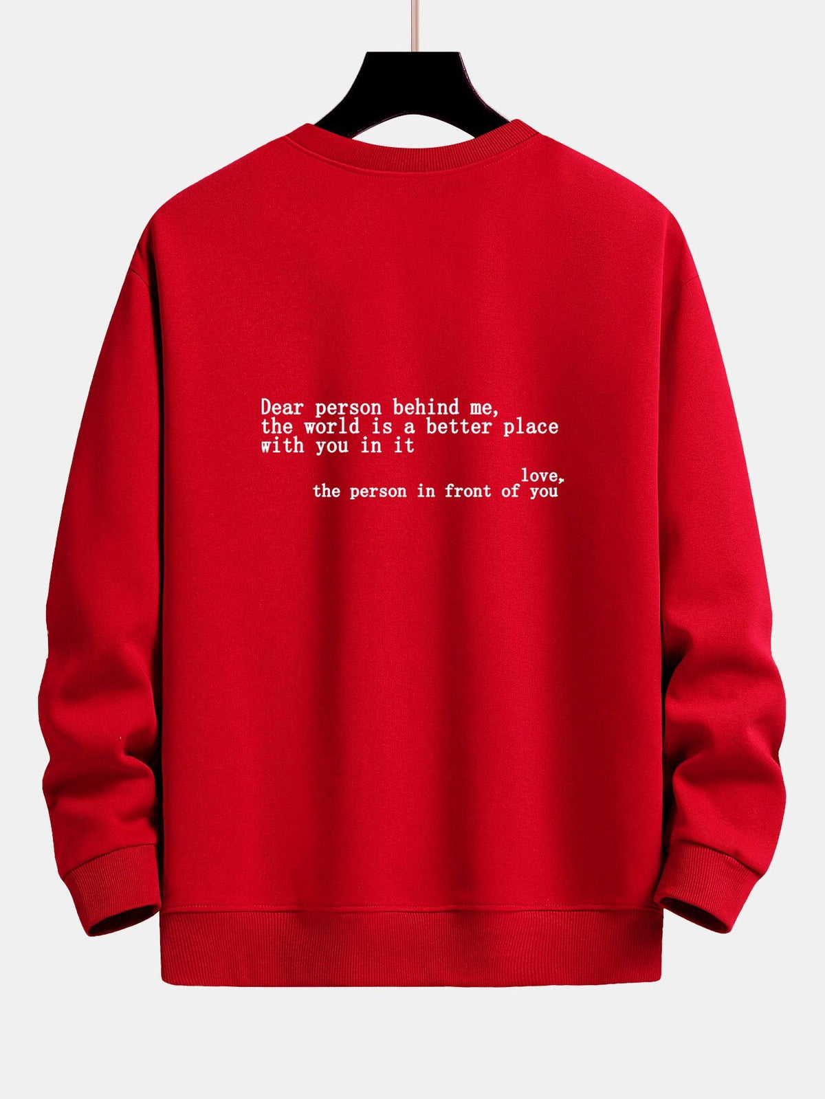 Slogan Print Relax Fit Sweatshirt