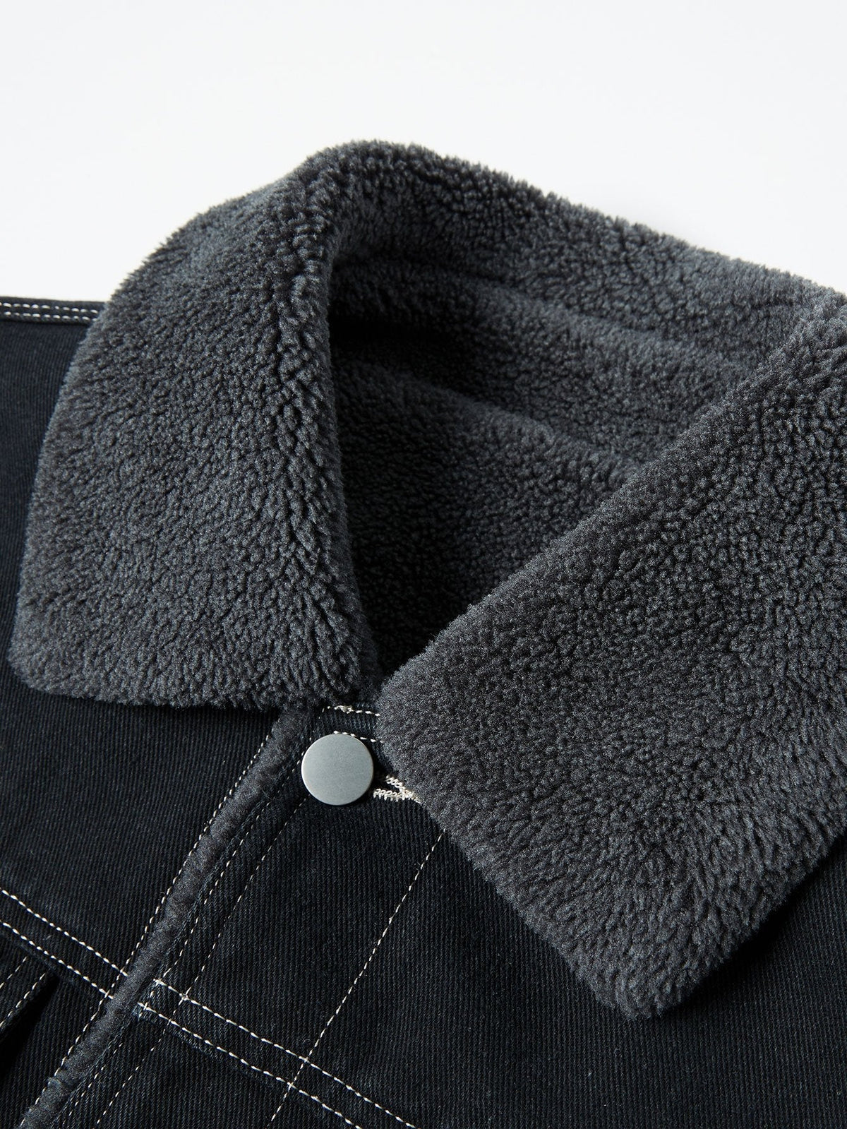 Denim Borg Lined Utility Jacket