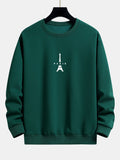 Paris Eiffel Tower Print Relax Fit Sweatshirt