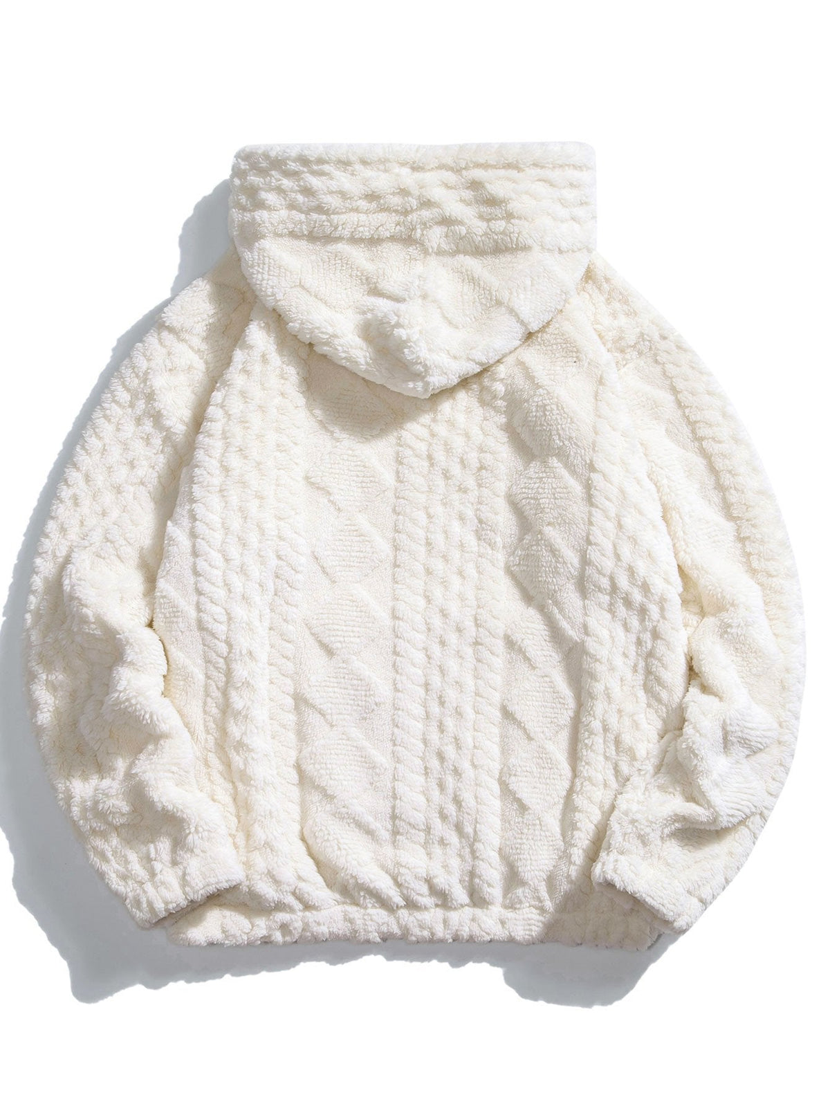 Geometry Jacquard Teddy Hoodie