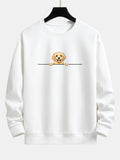 Golden Retriever Print Relax Fit Sweatshirt