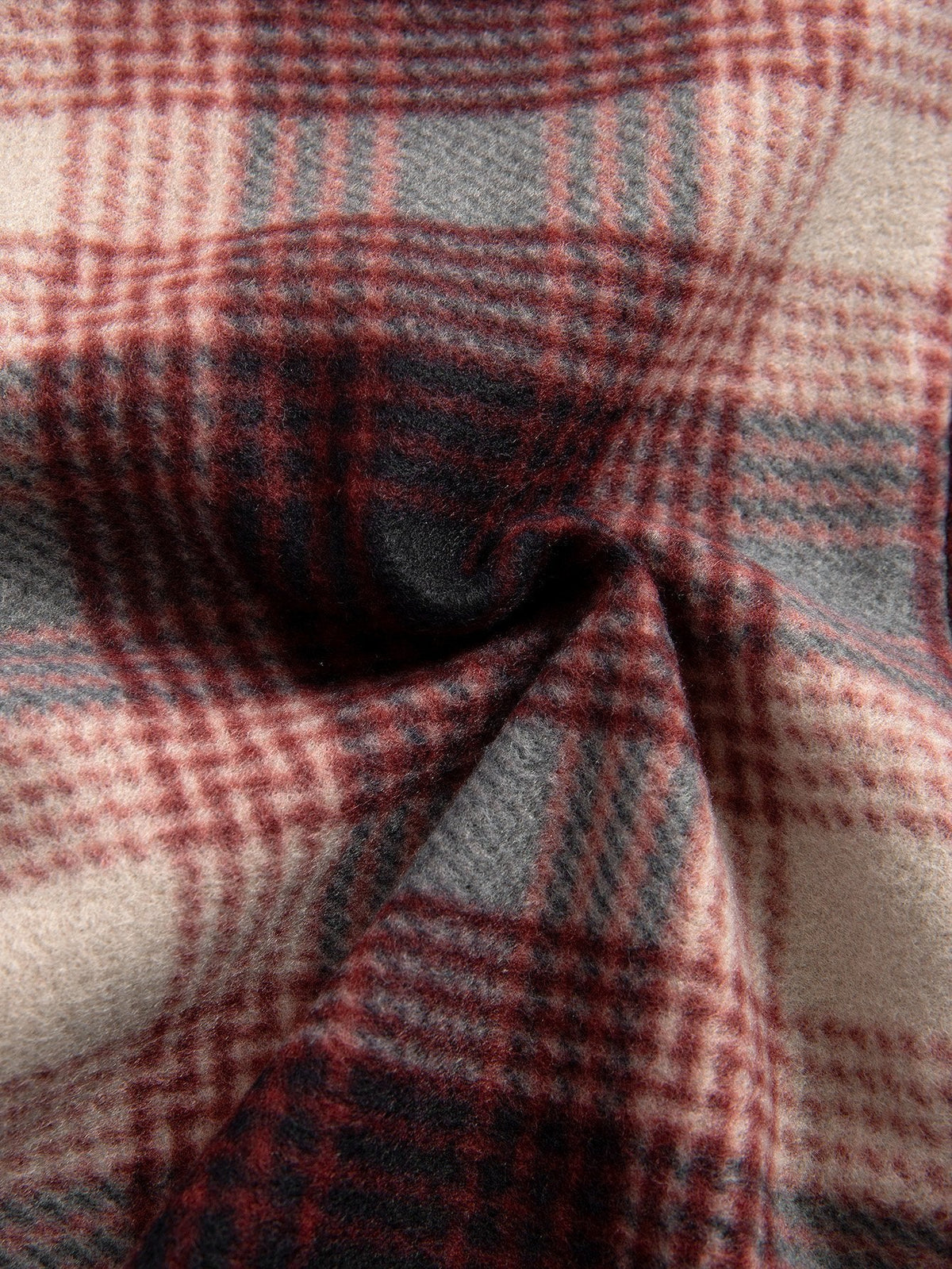 Teddy Fleece Lined Flannel Plaid Hoodie