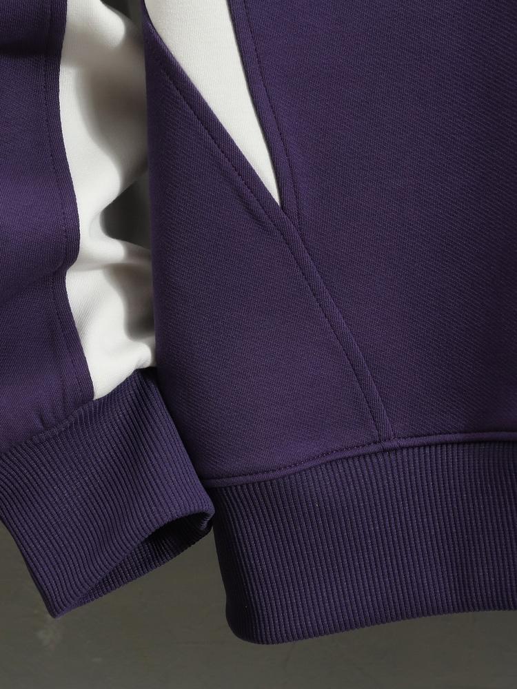 Oversize Slogan Color Block Sweatshirt