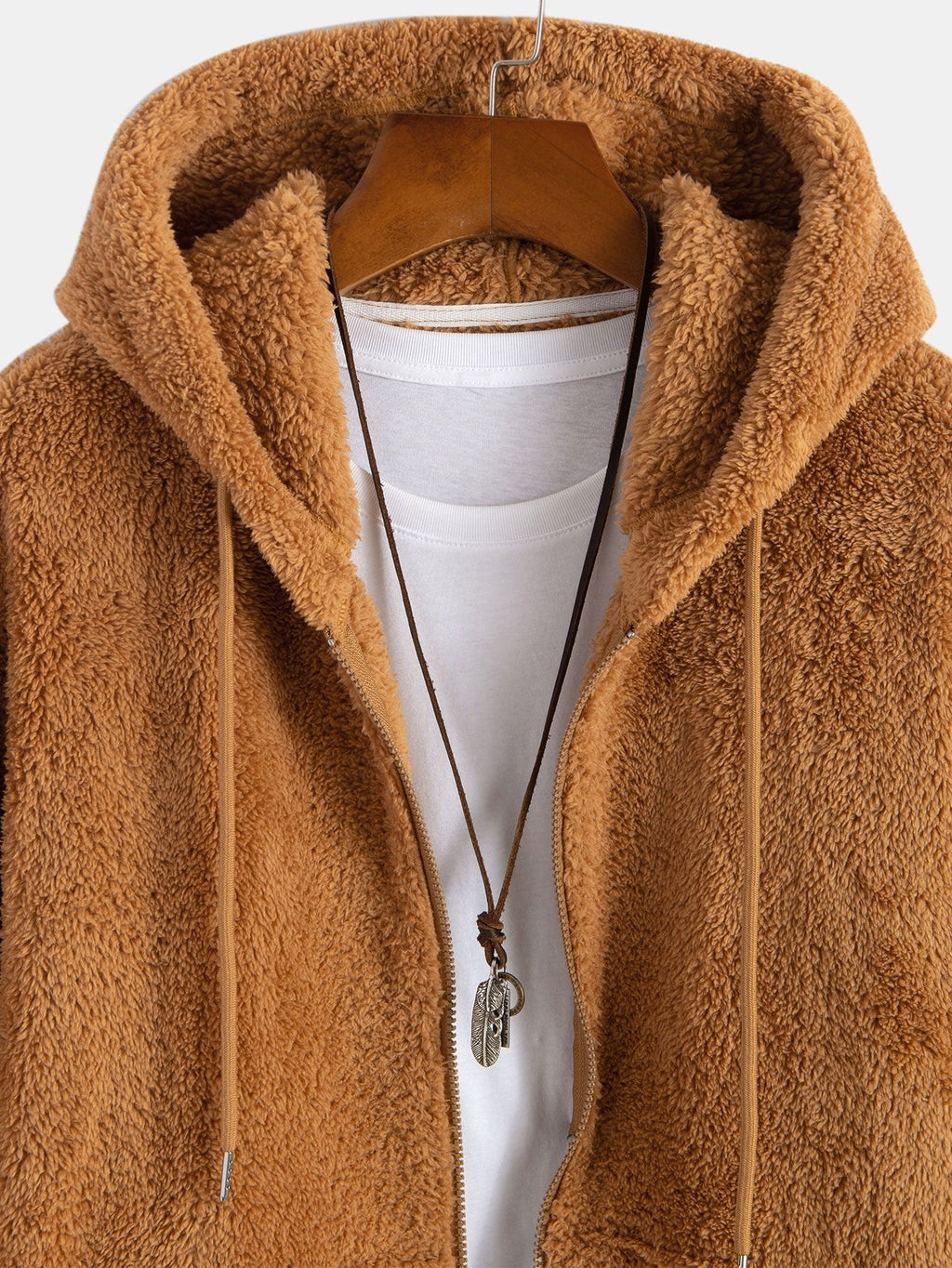 Basic Teddy-Kapuzenjacke mit Reißverschluss