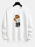 Selfie Bear Print Relax Fit Sweatshirt