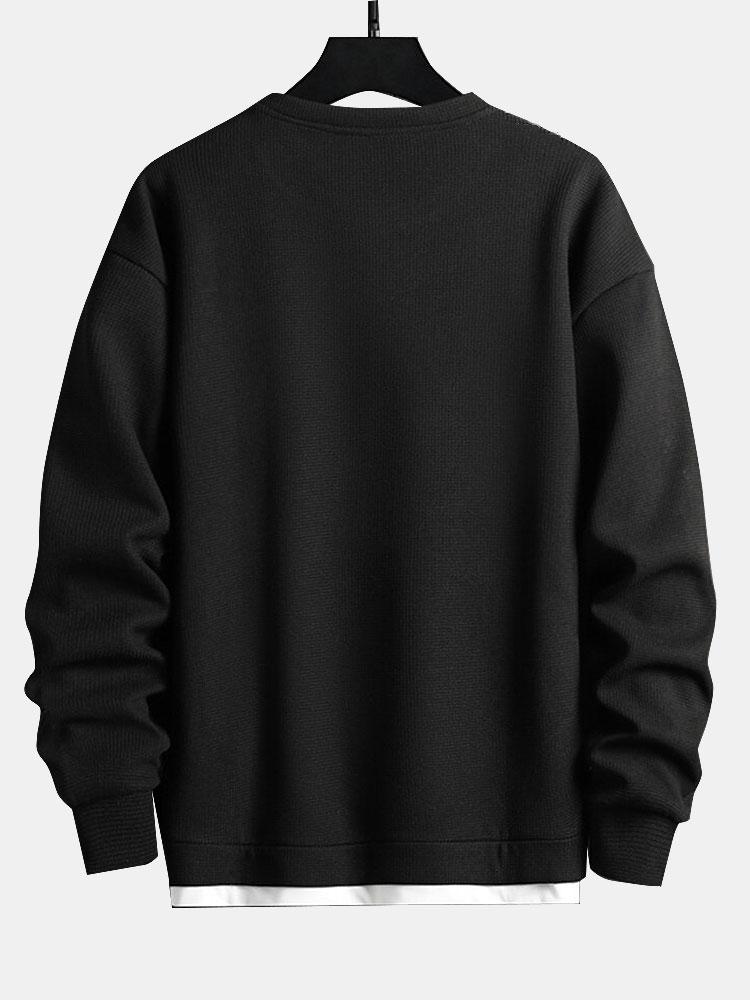 Two Layer Waffle Sweatshirt