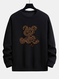 Cartoon Bear Print Relax Fit Sweatshirt