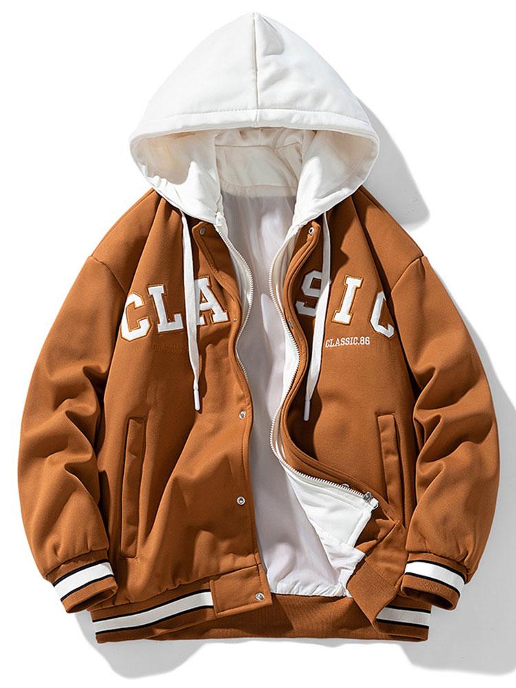 2 In 1  Hooded Baseball Jacket