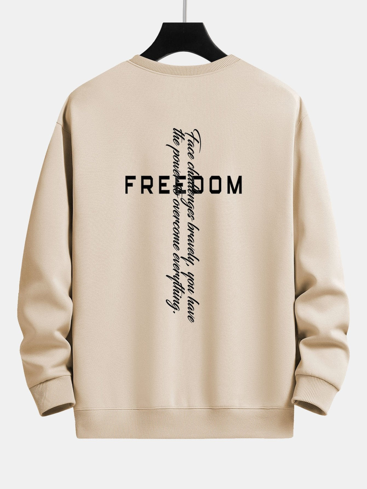 Freedom Slogan Print Relax Fit Sweatshirt