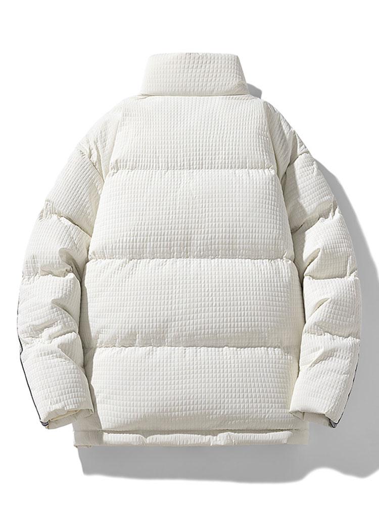 Waffle Zip Up Puffer Coat