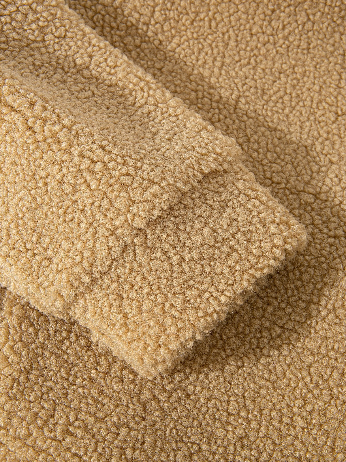 Color Block Teddy Fleece Coat