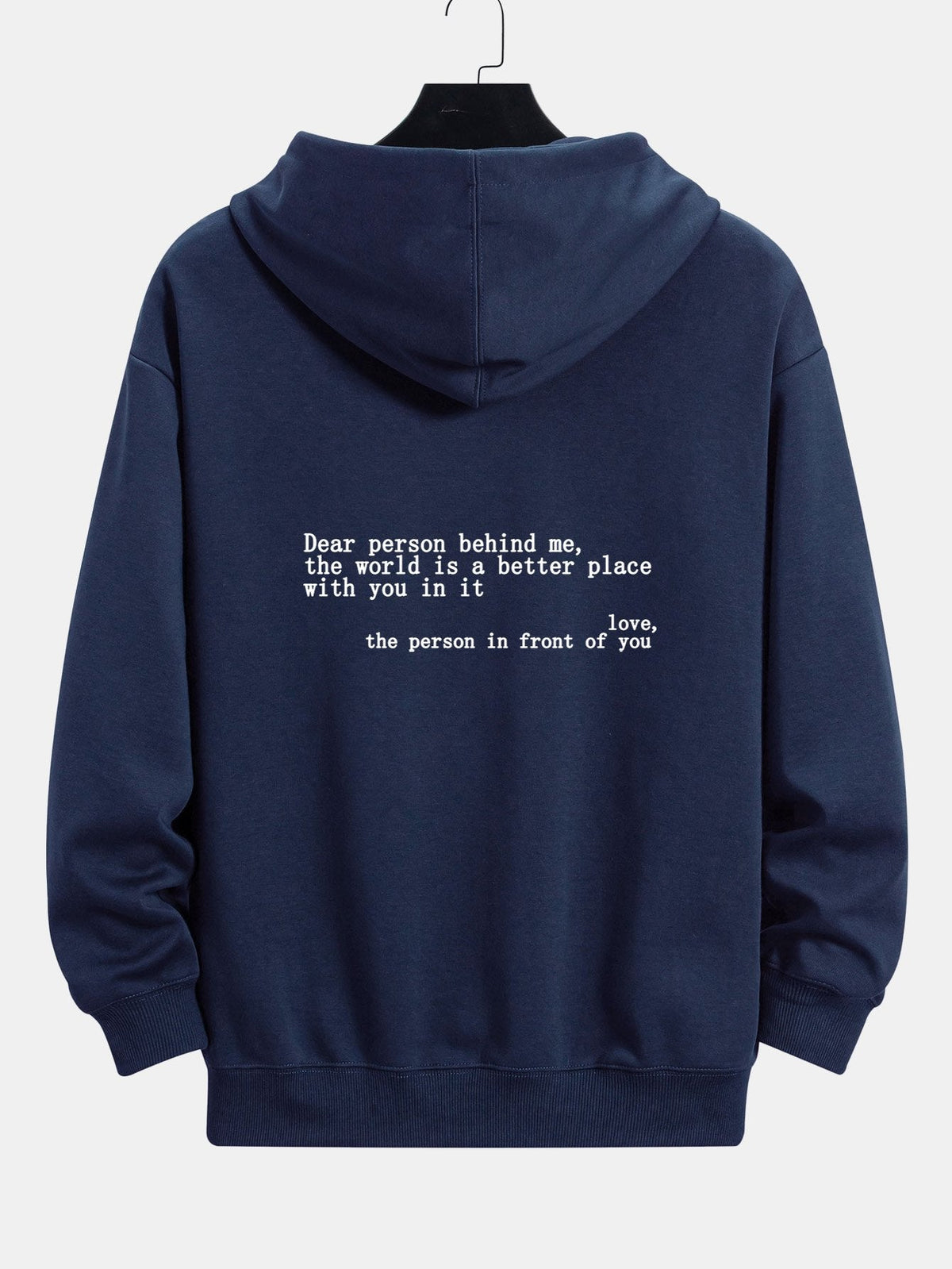 Slogan Print Relax Fit Hoodie