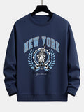 New York Slogan Print Relax Fit Sweatshirt