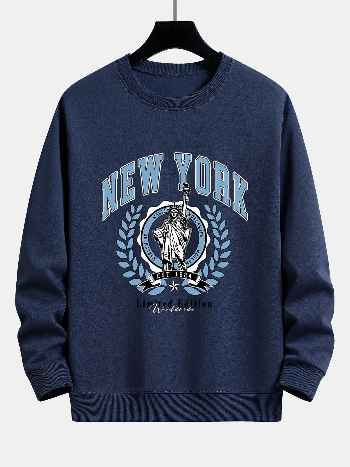 New York Slogan Print Relax Fit Sweatshirt