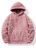Geometric Jacquard Teddy Hoodie