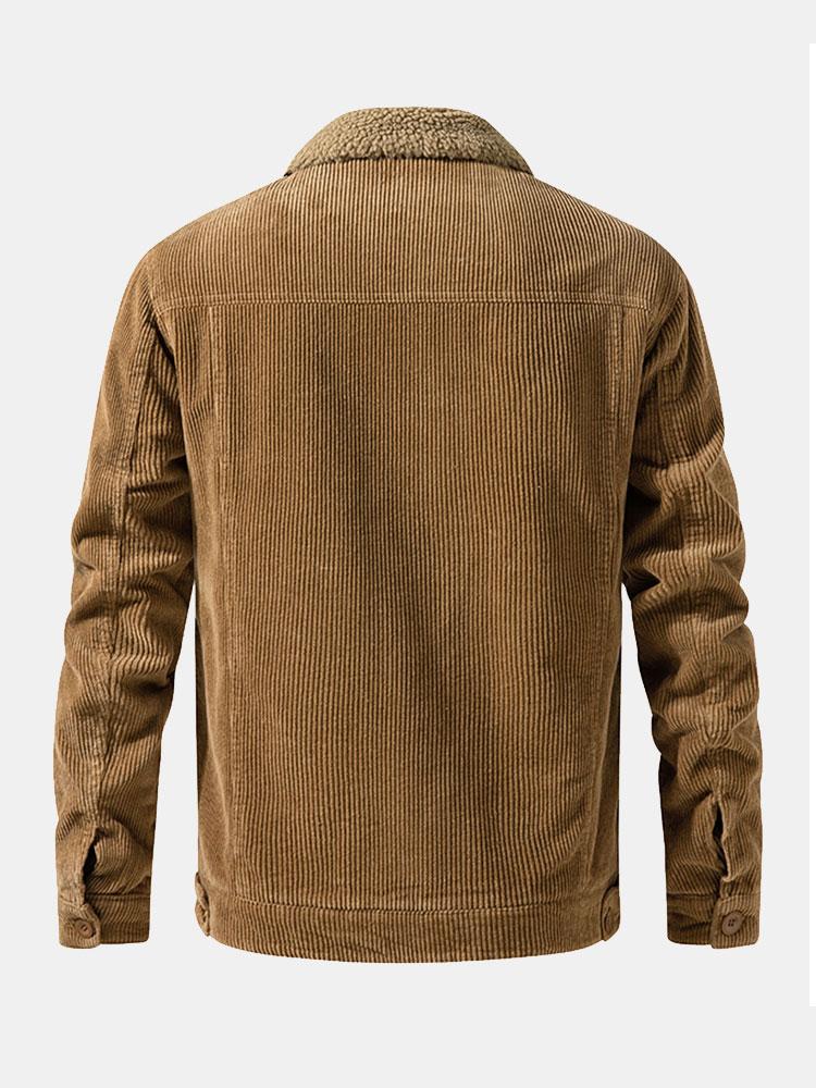 Teddy Lined Cotton Corduroy Jacket