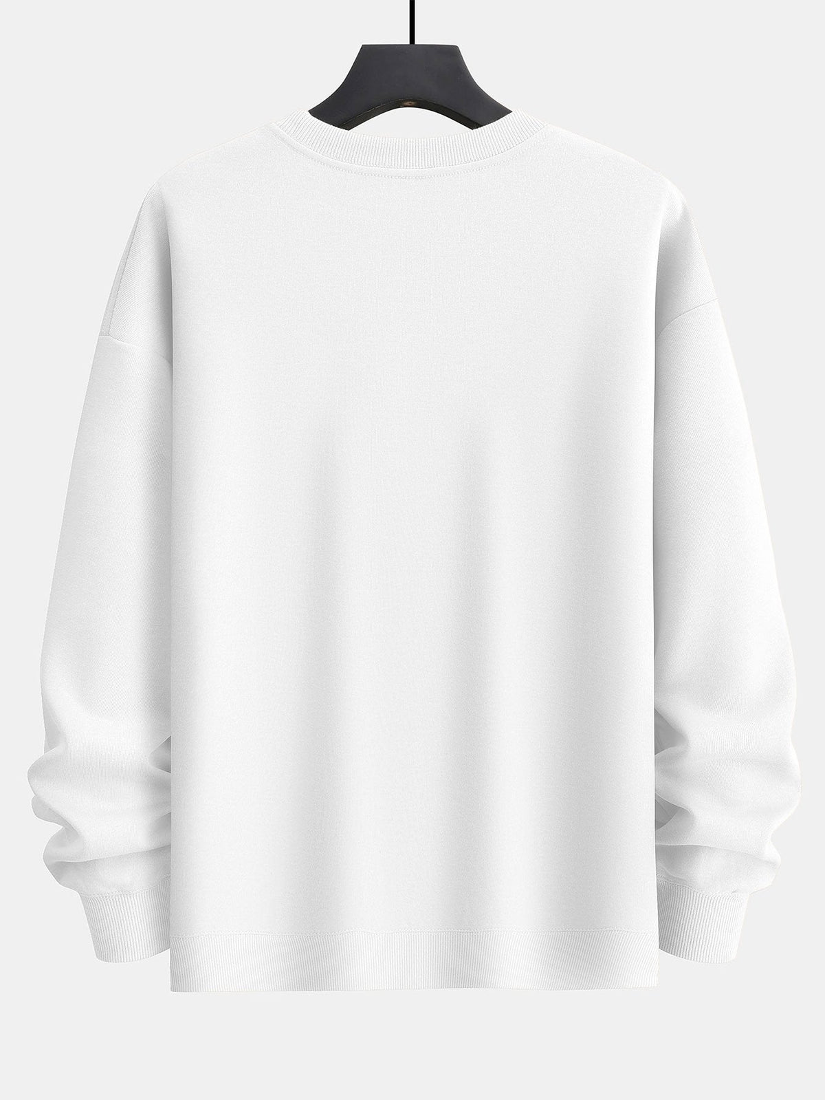 Line Shaped Bear Print Relax Fit Sweatshirt
