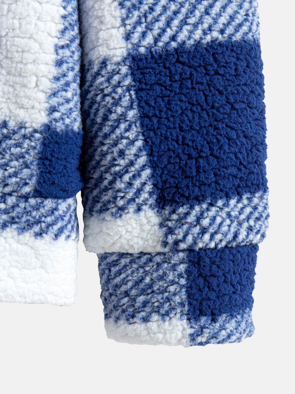 Teddy-Kapuzenpullover mit Karomuster