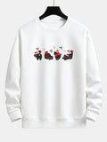 Christmas Black Cat Print Relax Fit Sweatshirt