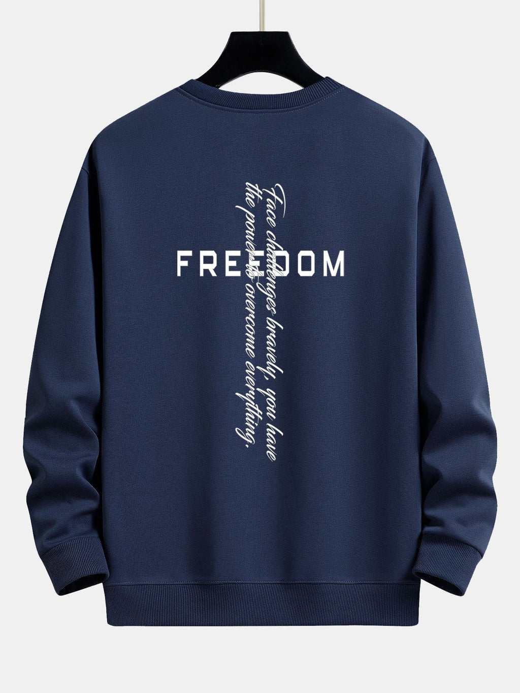 Freedom Slogan Print Relax Fit Sweatshirt