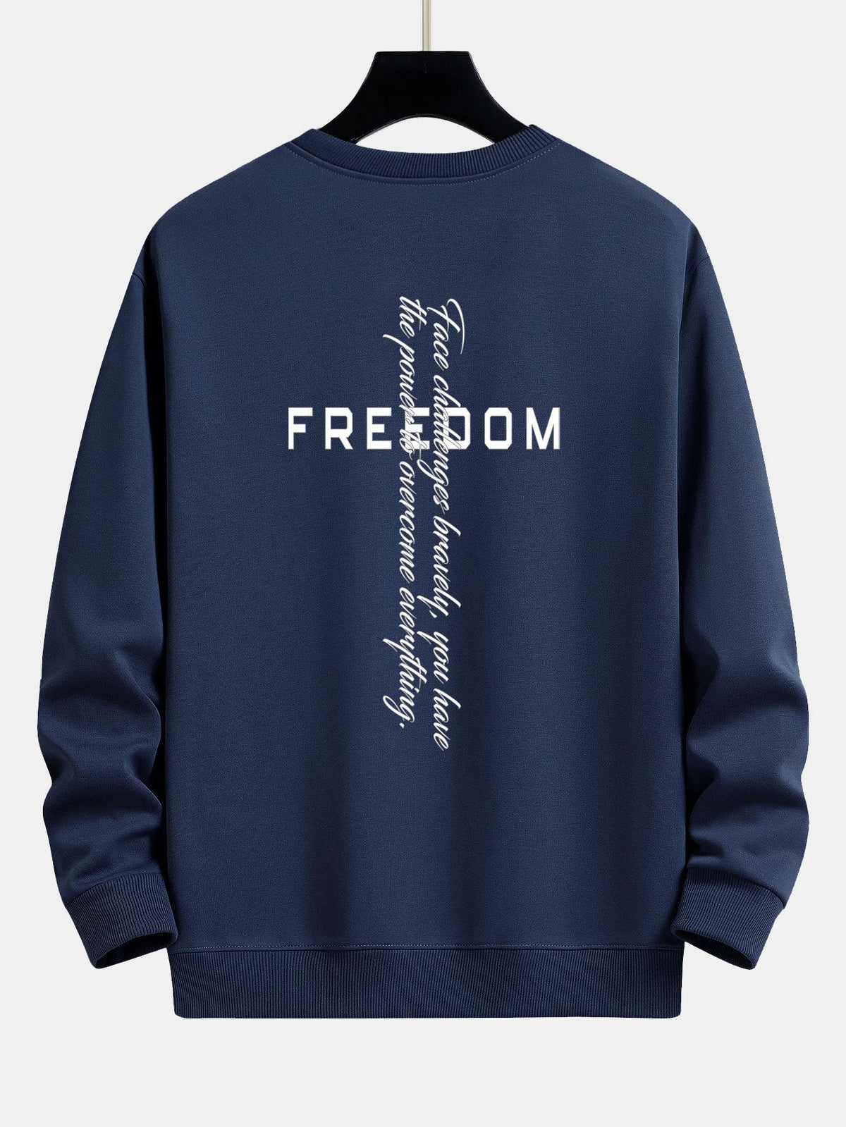 Freedom Slogan Print Relax Fit Sweatshirt