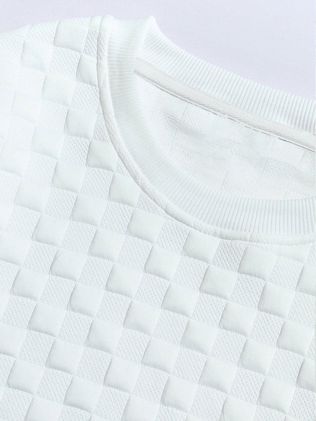 Checkerboard Jacquard Sweatshirt