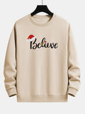 Christmas Believe Print Relax Fit Sweatshirt