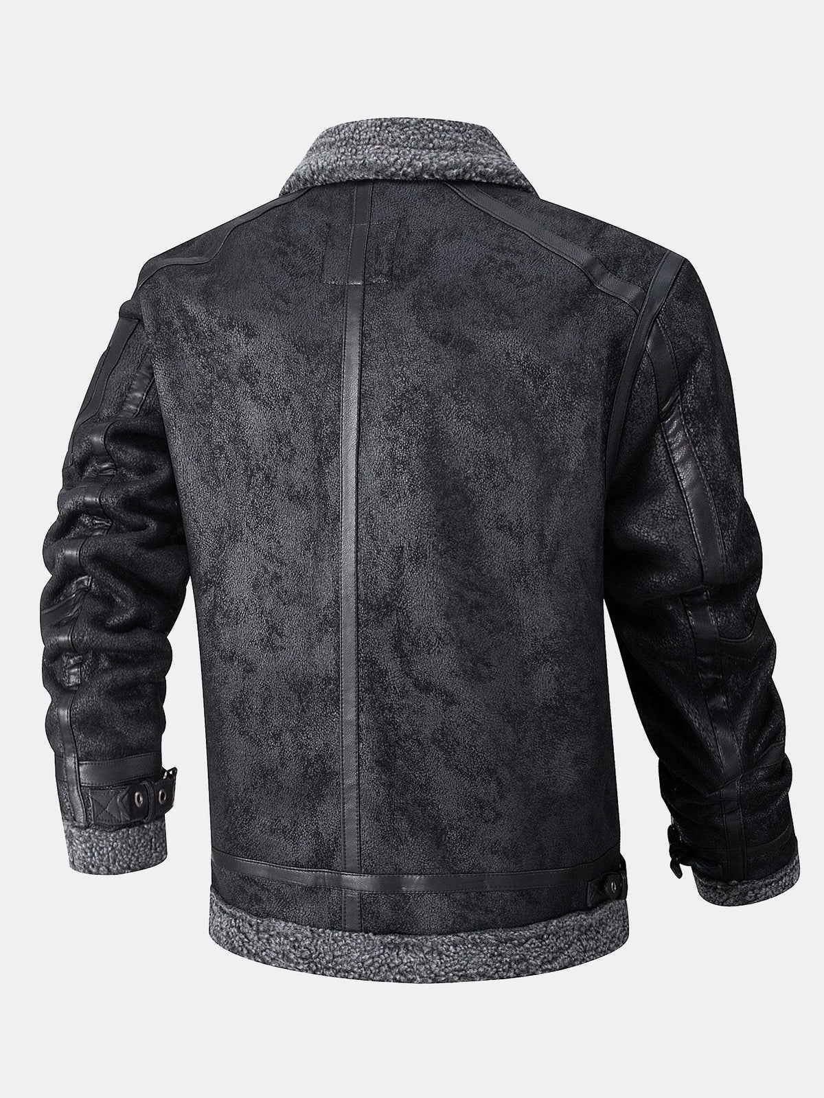 Faux Fur Lined Suede Jacket