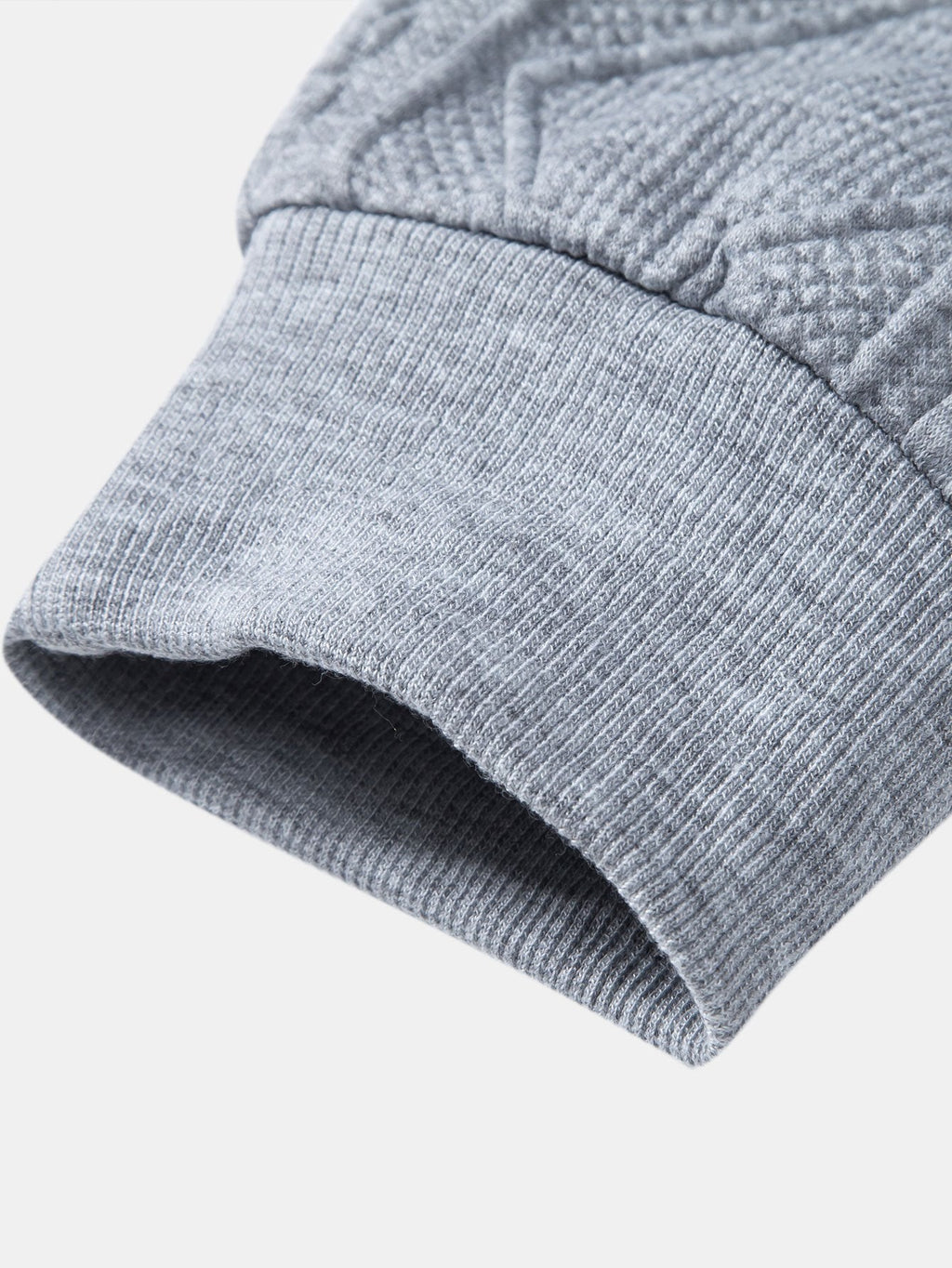 Relax Fit Geometric Jacquard Hoodie