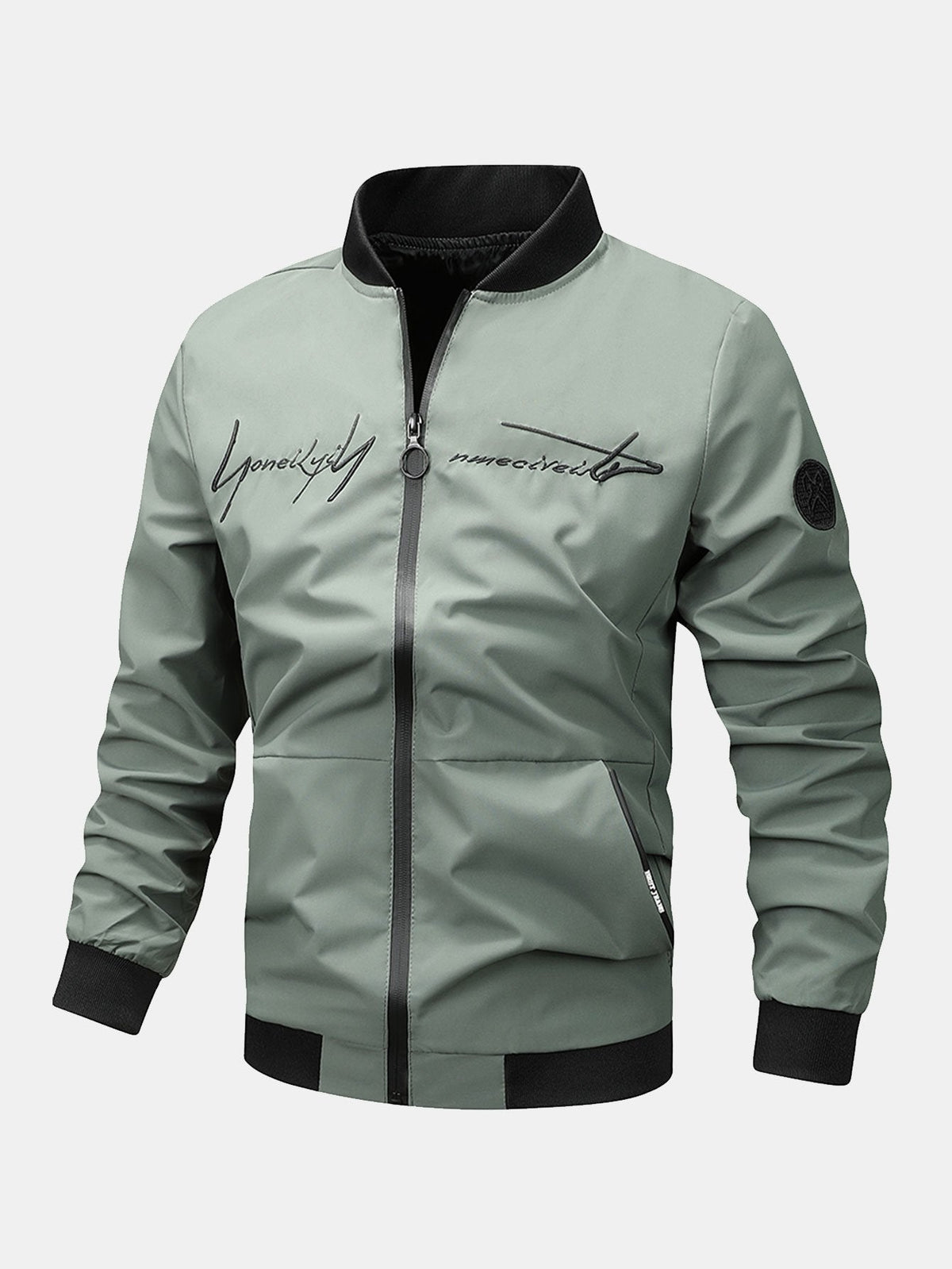 Slogan Zip Bomber Jacket