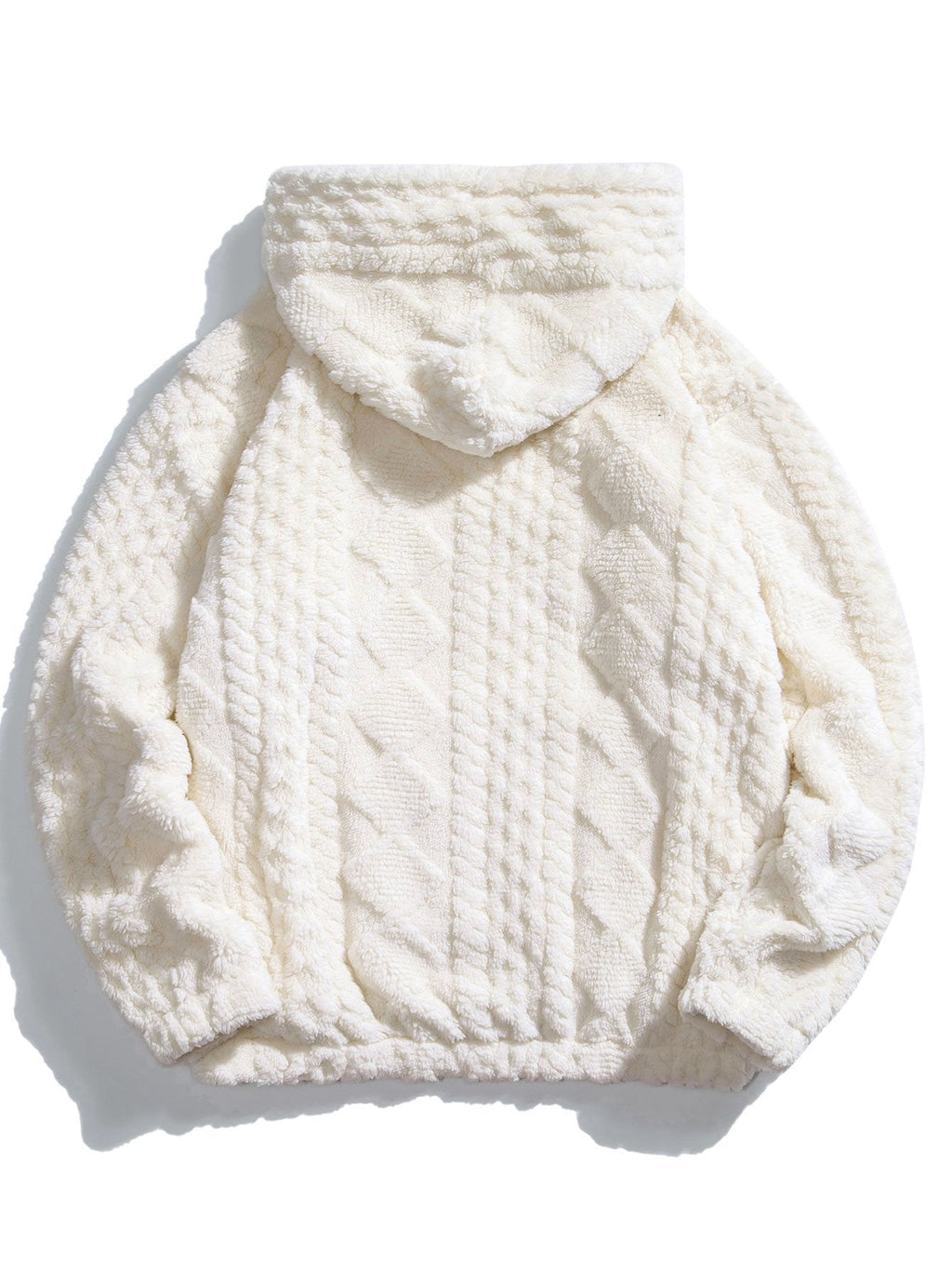 3 Pieces Geometry Jacquard Teddy Hoodies
