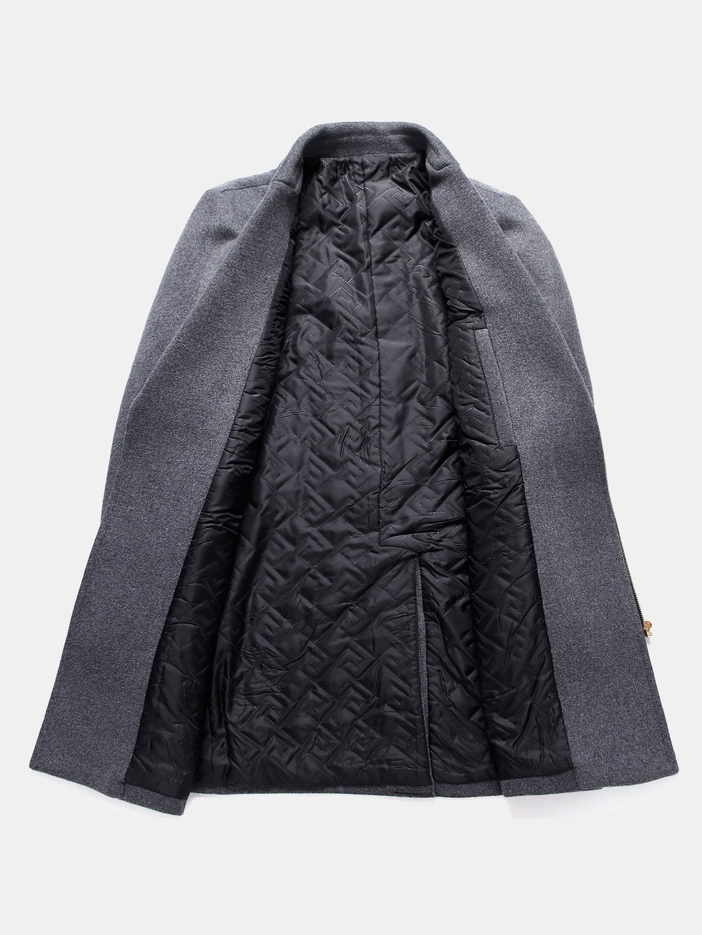 Long Line Wool Blended Overcoat