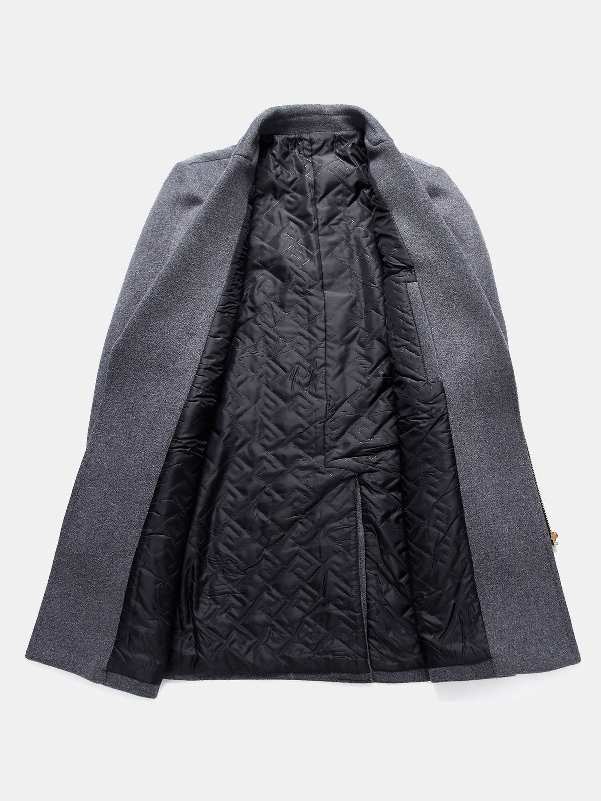 Long Line Wool Blended Overcoat