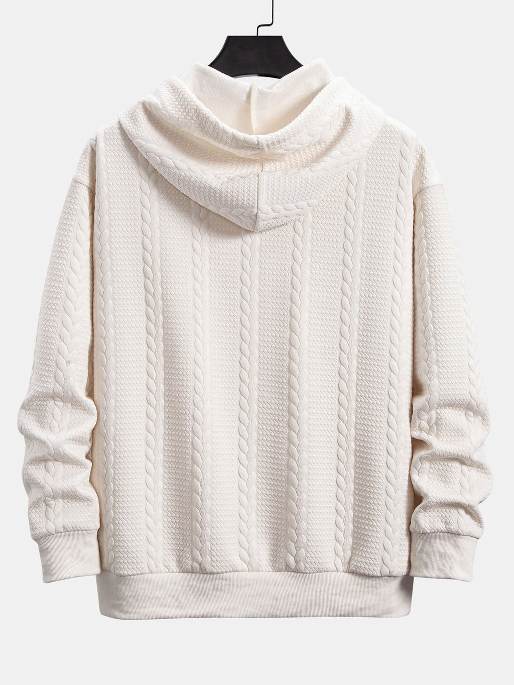 Relax Fit Wheat Jacquard Hoodie