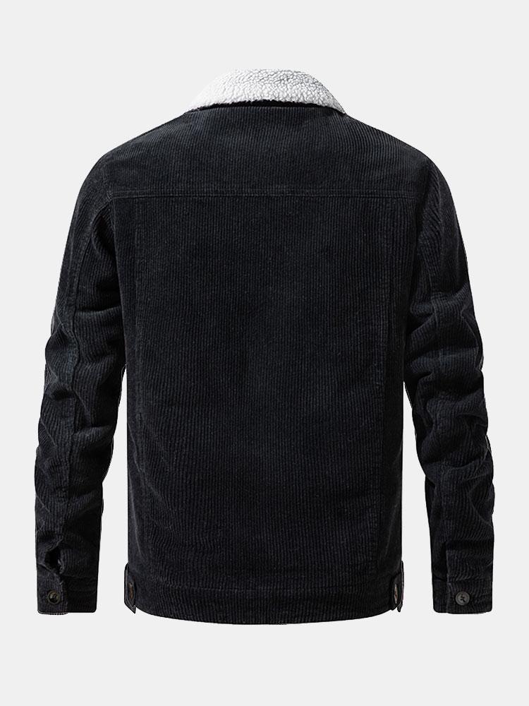Teddy Lined Cotton Corduroy Jacket