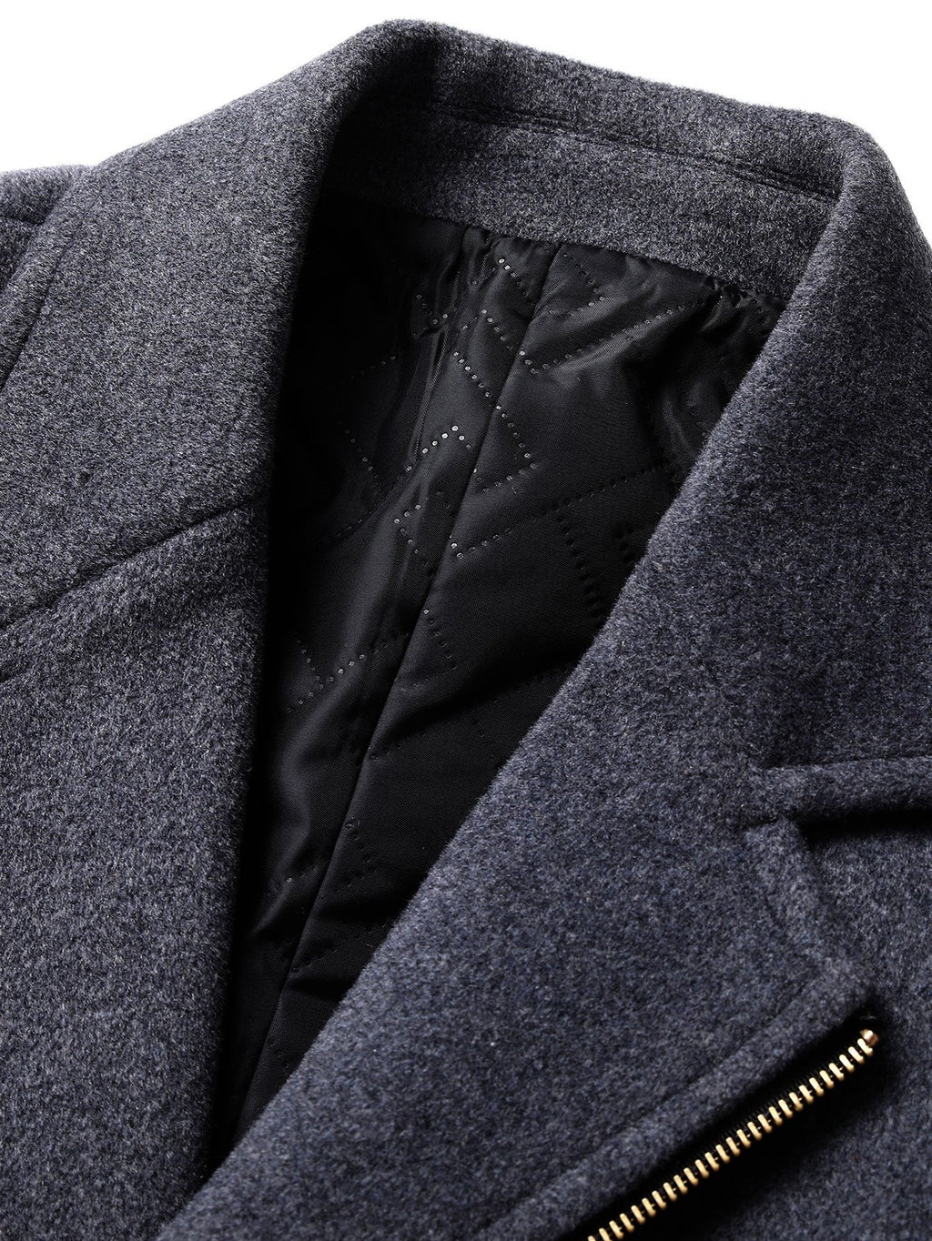 Long Line Wool Blended Overcoat