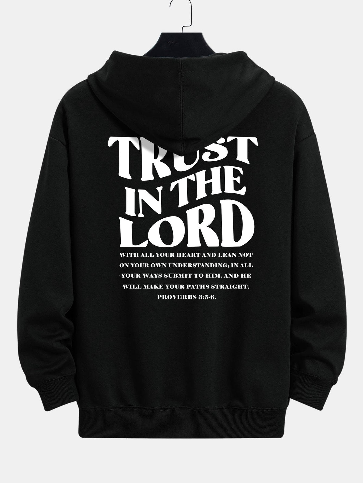Trust In The Lord Print Relax Fit Hoodie